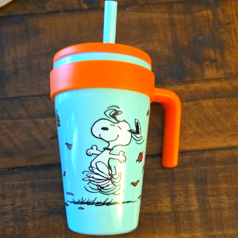 Snoopy Tumbler with Straw and Handle 16 Oz